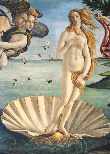 Aphrodite Botticello Sandro dtail Florence 1500