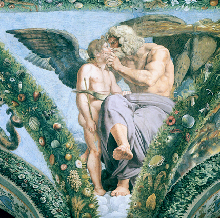 Zeus;Eros+Raphael+Farnésina+1518+Farnesina rectifie+