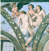 Eros;Graces+Raphael+Farnésina+1518+Farnesina rectifie+