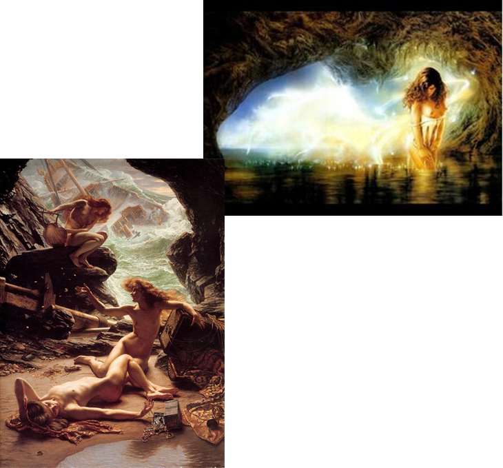 Antriade++++,grotte nymphes tempete+Poynter Edward+++L650+