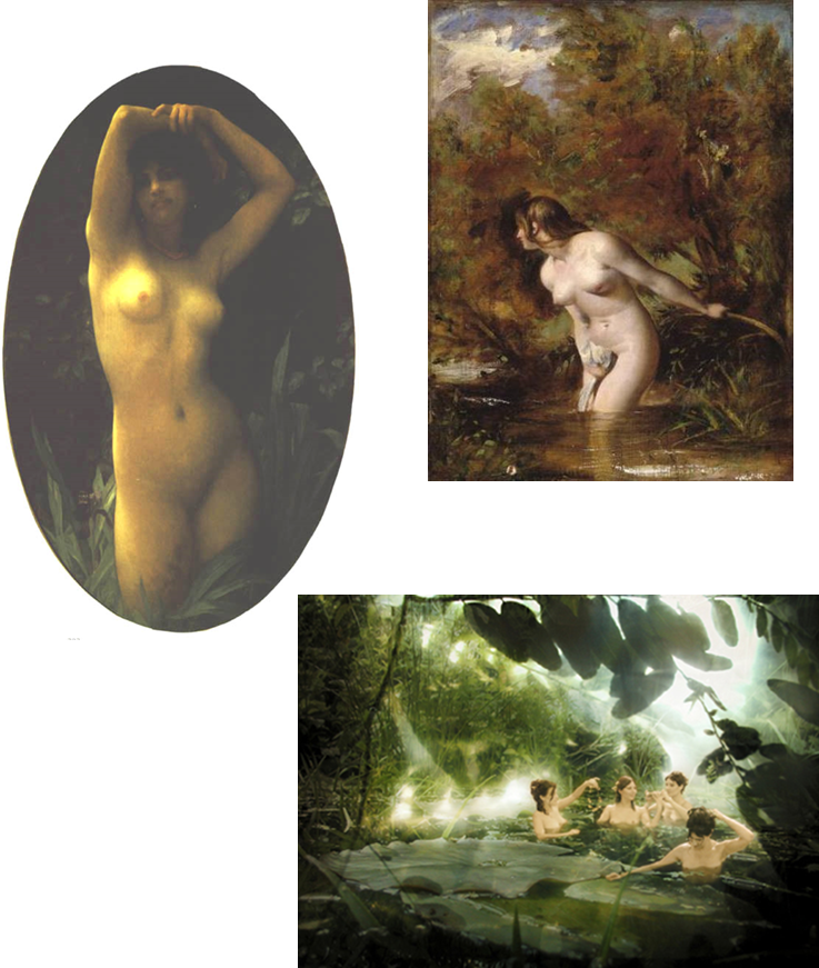 Bather+Etty_William+Inconnu Muse Lieu+Inconnu Date oeuvre+Inconnu Complment+,Nymphe aux joncs+hbert++1839+L5886+,Naiades++++
