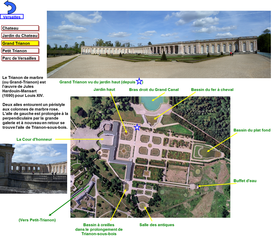 Chteau de Versailles
Vue arienne du 
Grand-Trianon,Grand Trianon CIMG8276 77 78 red,Grand Trianon ct cour CIMG8273