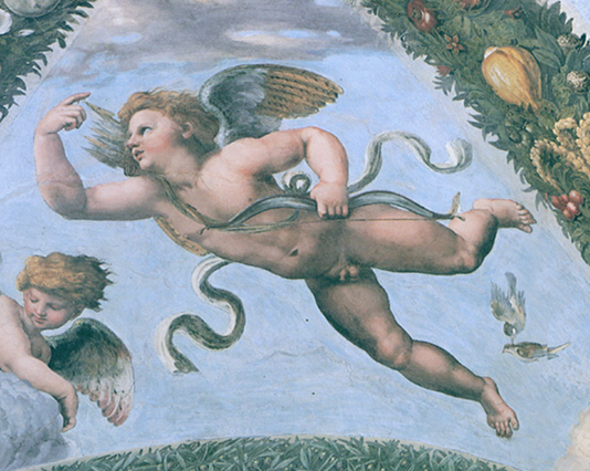 Aphrodite;Amour+Raphael+Farnsina+1518+Farnesina 1518 dtail amourL2835+