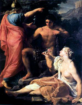 Hercule Choix;Vice;Vertu+Batoni Pompeo+Offices+1742+