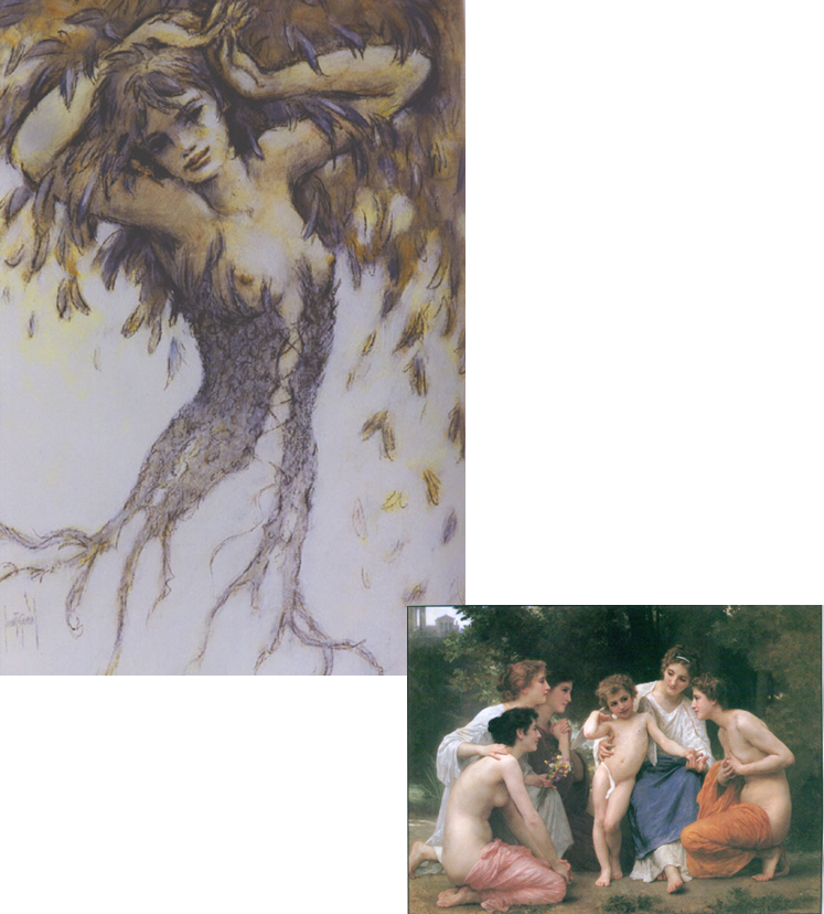 Arbre rose+StGnis+Objet++L5748+,Adonis Admiration+Bouguereau++1897+Bouguereau San AntonioL1925+