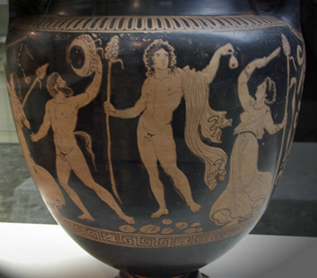 Dionysos;Mnade;Satyre+Cratre 1 Apulie+Mah Genve+-370+MAH CIMG6082L5307+